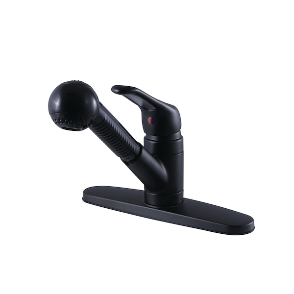 Pull-Out Kitchen Faucet, Matte Black